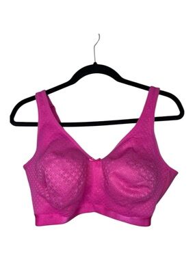 Lane Bryant Cacique Pink Unlined Full Coverage No-Wire Lace Overlay Bra Size 40F